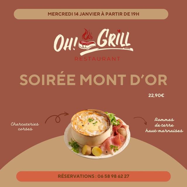 Soirée à thème Mont d'Or au restaurant Oh Grill